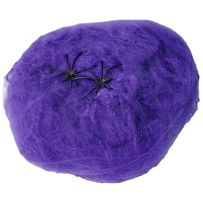 Павутина фіолетова з 2 паучками 1х1м