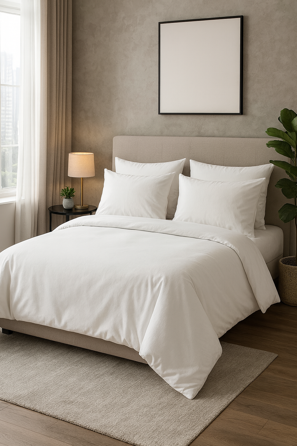 Постільна білизна фланель "Білий сніг"