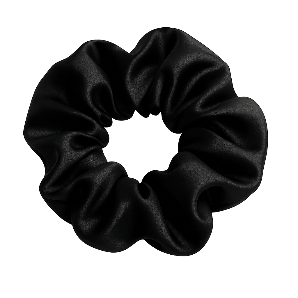 Шовкова резинка для волосся Soft Black