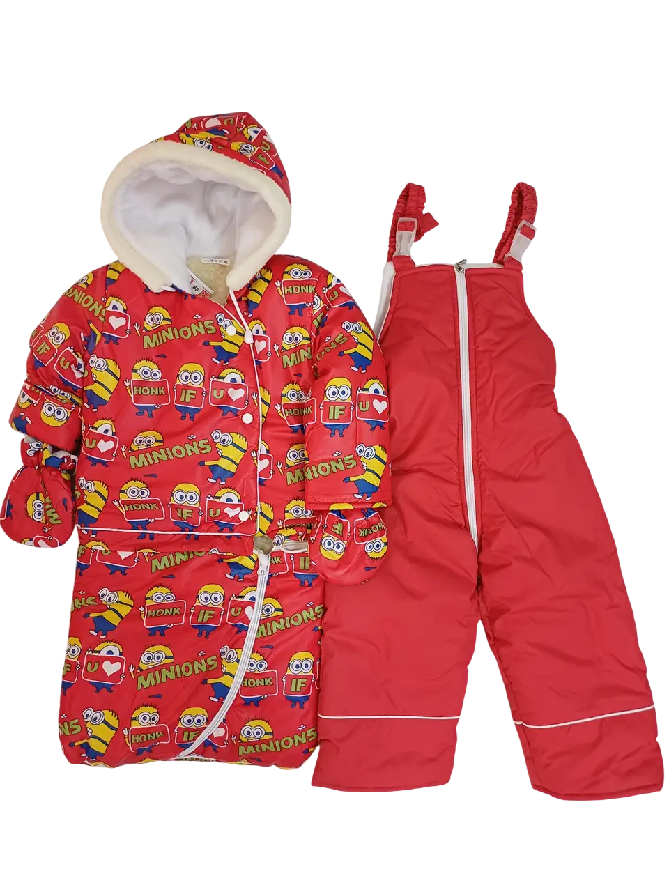 Комплект-спальник + штани зимовий червоний