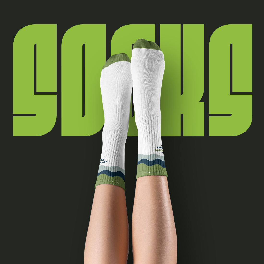 10 Mockups High Socks on the Woman Legs