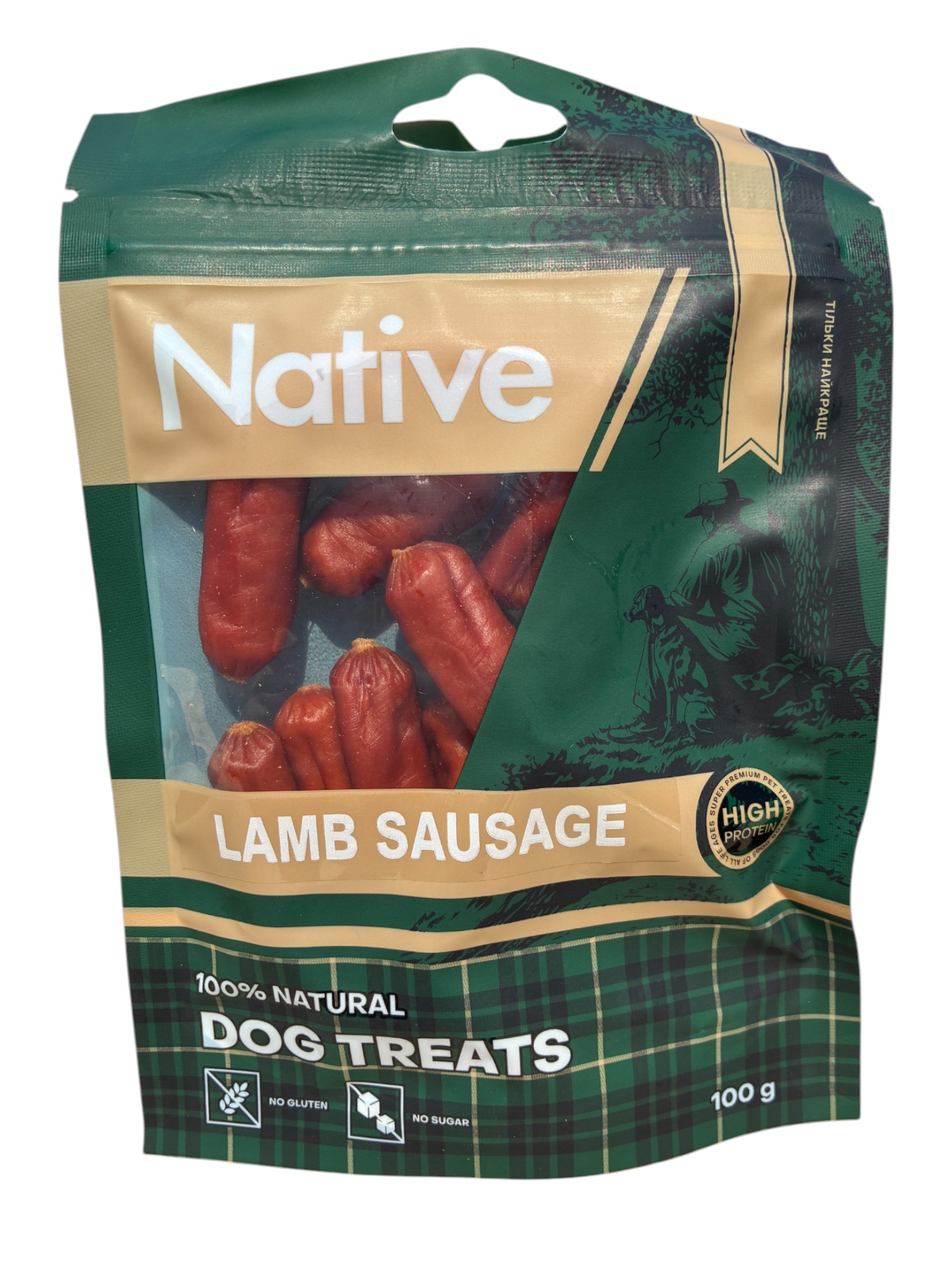 Native Dog Treats Sticker Lamb Sausage.Ласощі для собак. Сосиски з ягня 100г