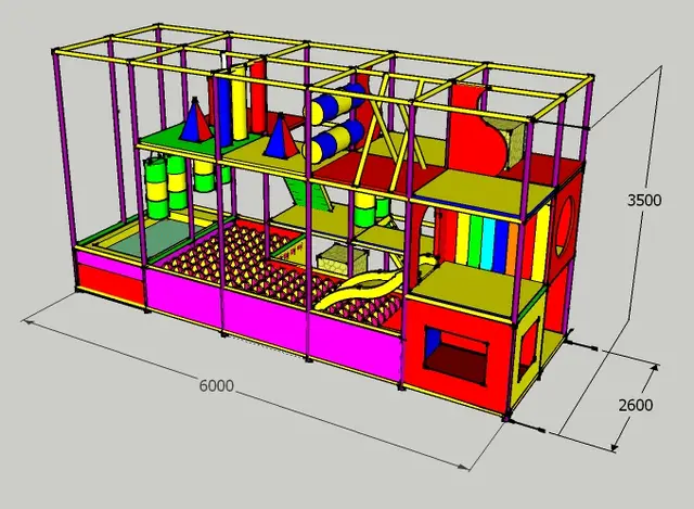 Лабіринт "Смішарики" 6000х2600х3500мм