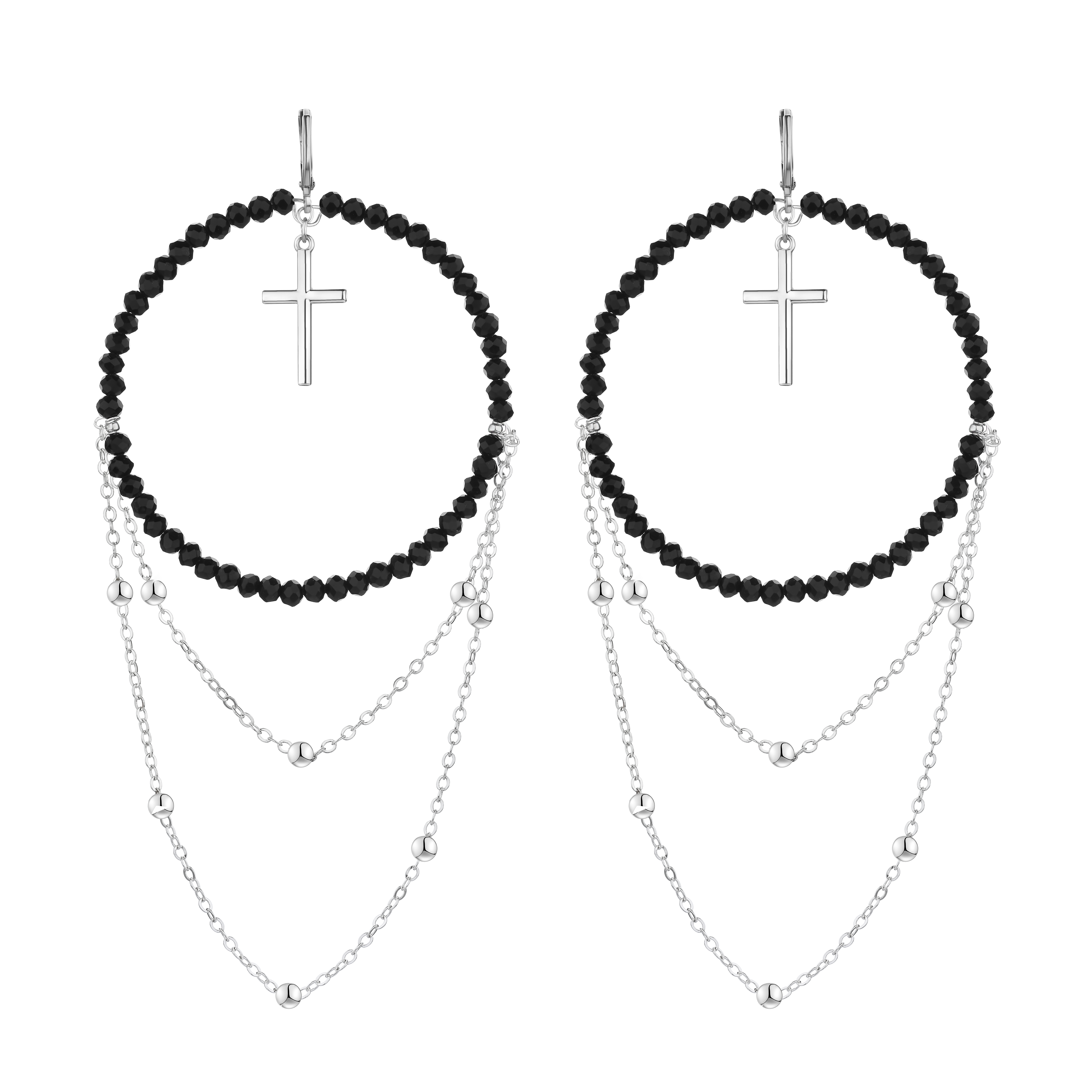 DISCO CROSS earrings dark