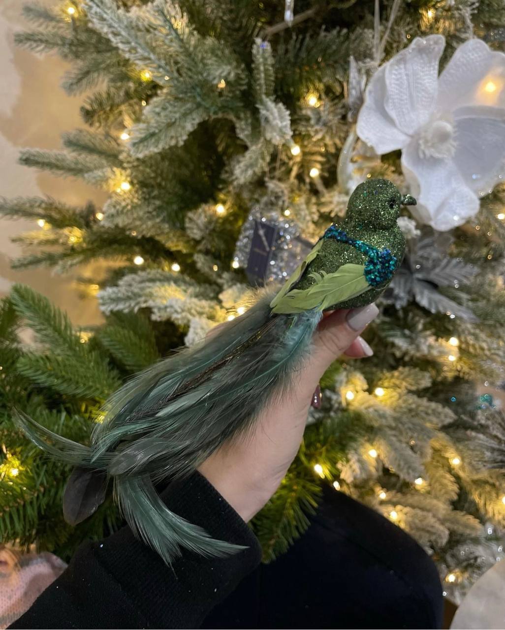 Декоративний птах на кліпсі, 20 см