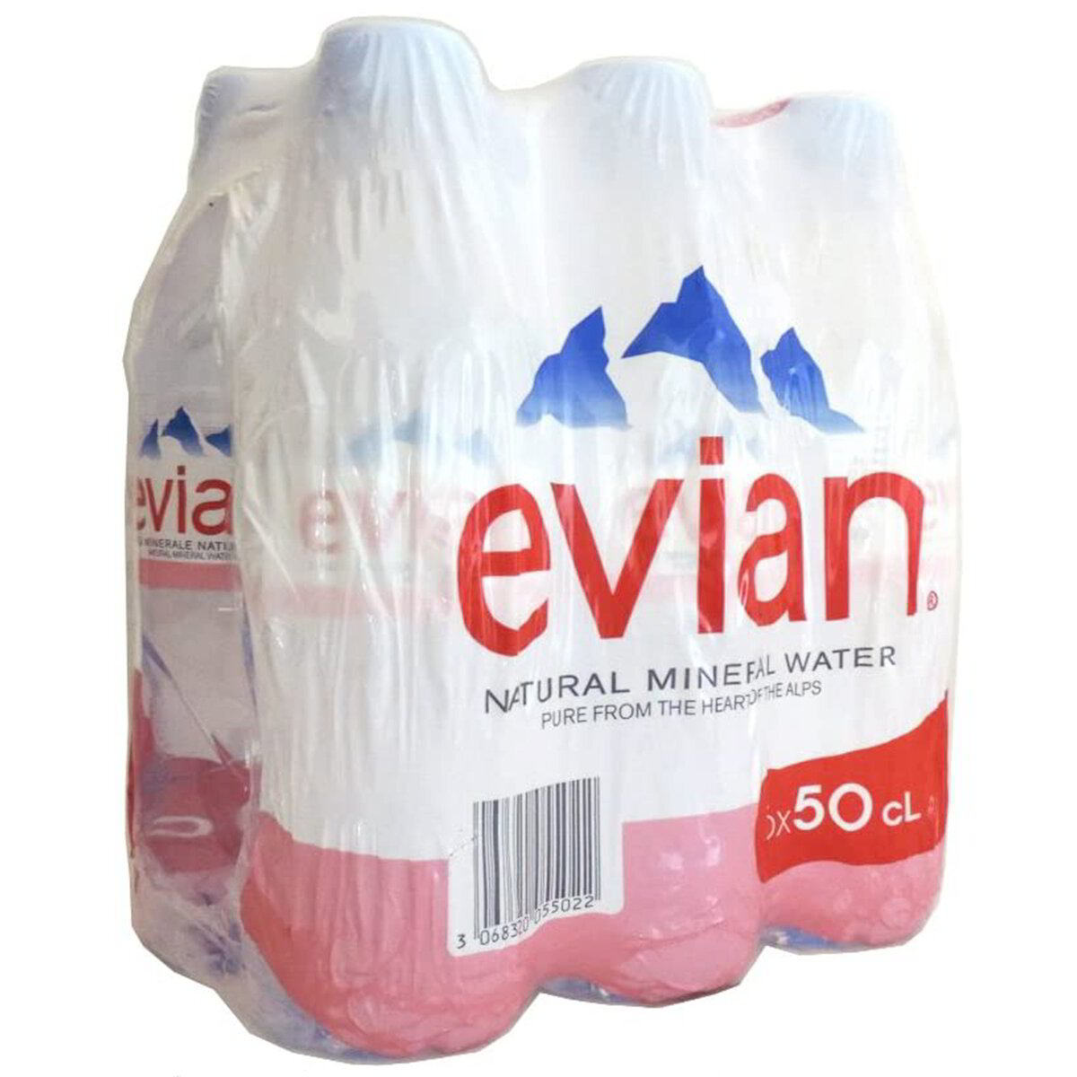 Evian 1/2 Liter petflessen x 6 st. 4.50€.