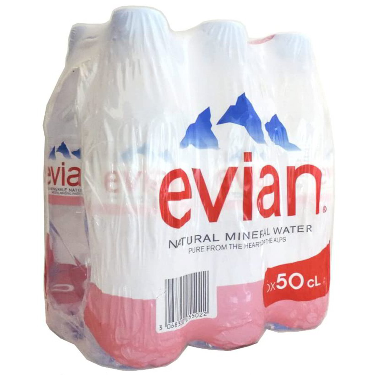 Evian 1/2 Liter petflessen x 6 st. 4.50€.