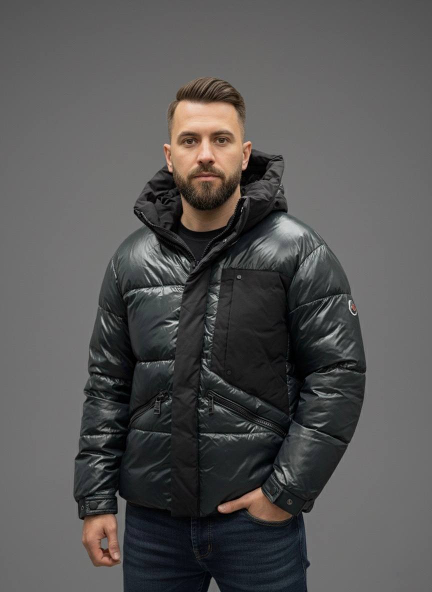 Універсальна ексклюзивна зимова чоловіча куртка: стильна темно-зелена куртка, преміум якість. Офіційний сайт