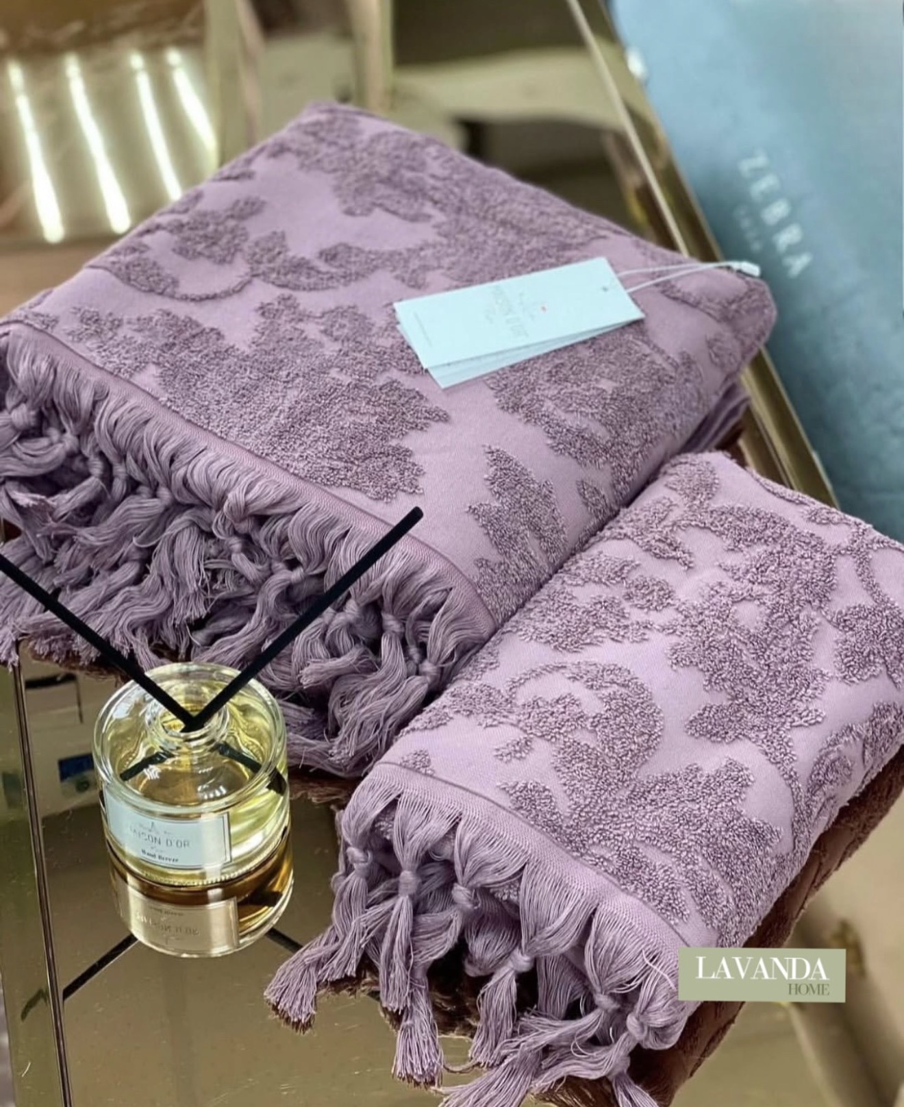 Комплект із двох бавовняних рушників Sanda преміум бренду Maison D'or