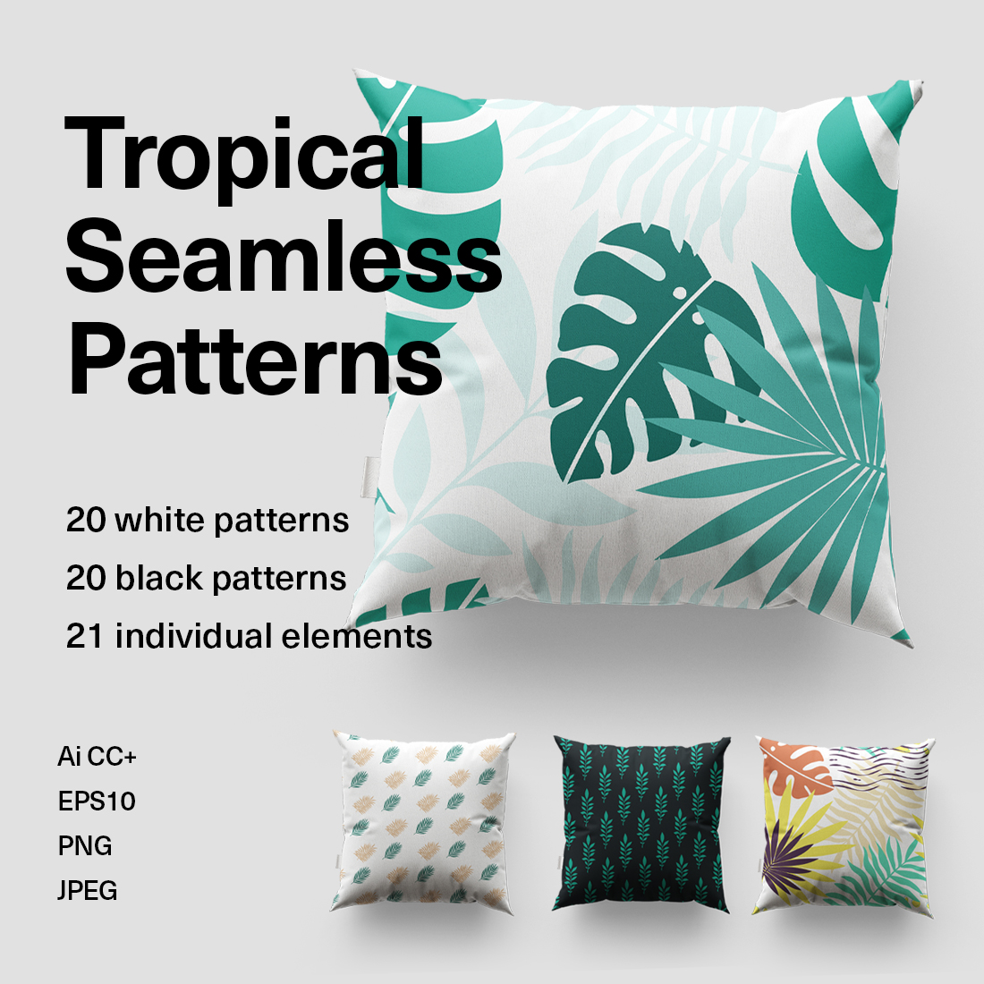 40 Tropical Seamless Vectors Patterns and Elements