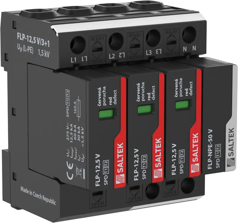 Пристрій захисту від імпульсних перенапруг FLP-12,5 V/3+1