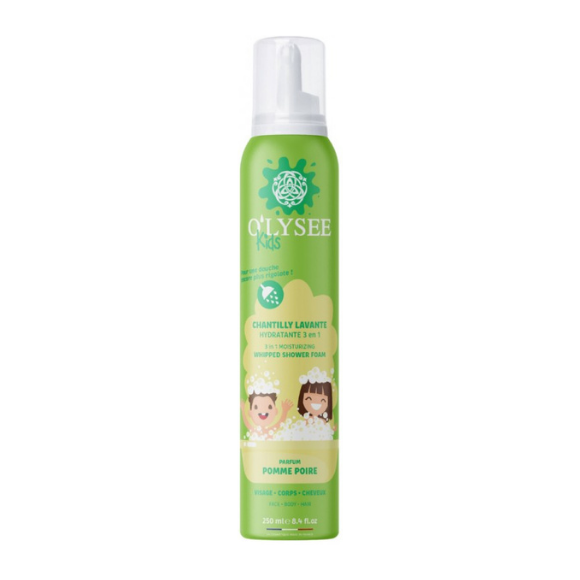Дитяча крем-пінка для купання 3 в 1 з ароматом яблука та груші O’LYSEE Whipped Shower Foam Apple & Pear 250 мл