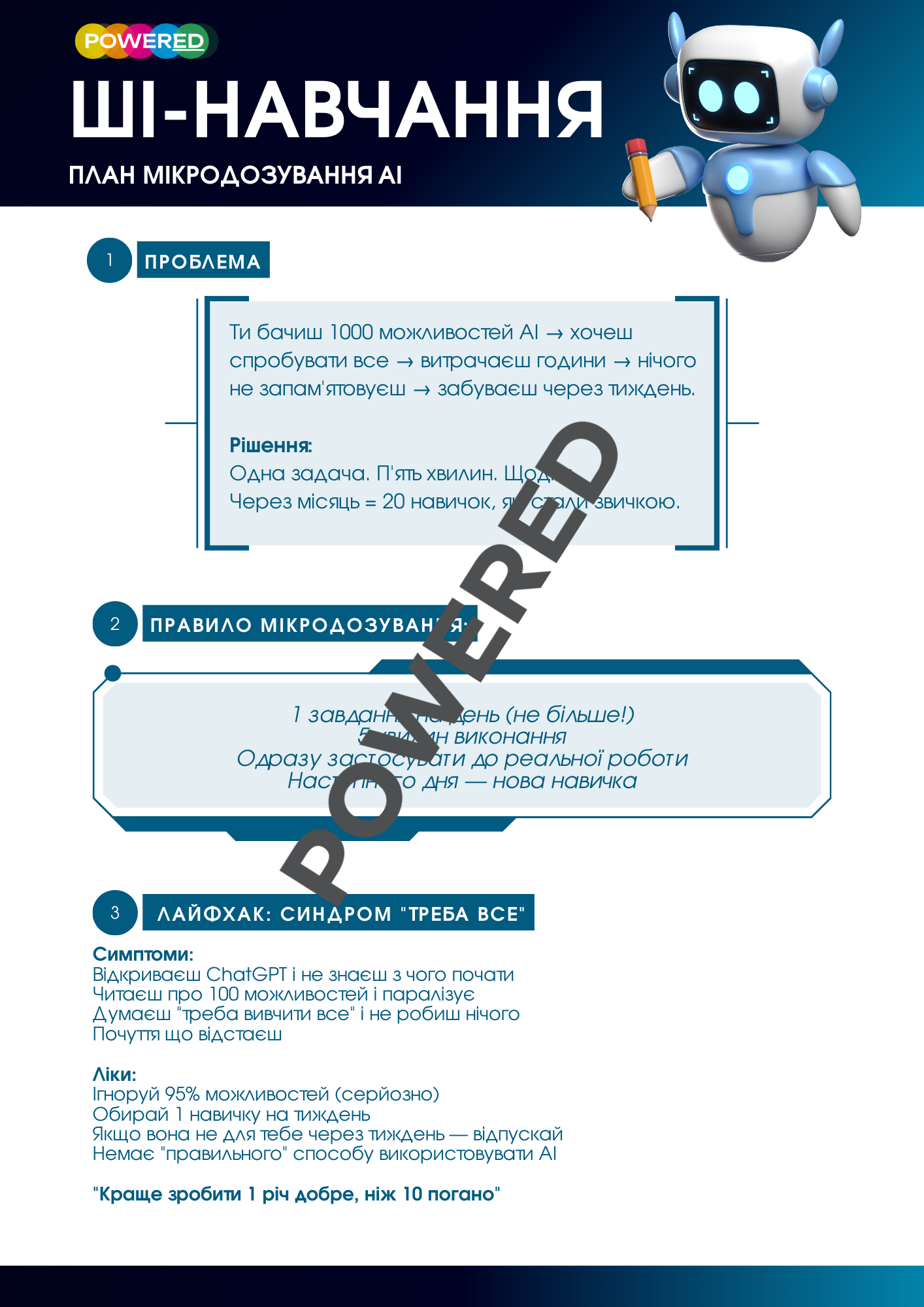 Мікродозування AI: одна задача на день, 20 навичок за місяць