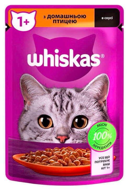 Віскас пауч дом.птиця в соусі 85г