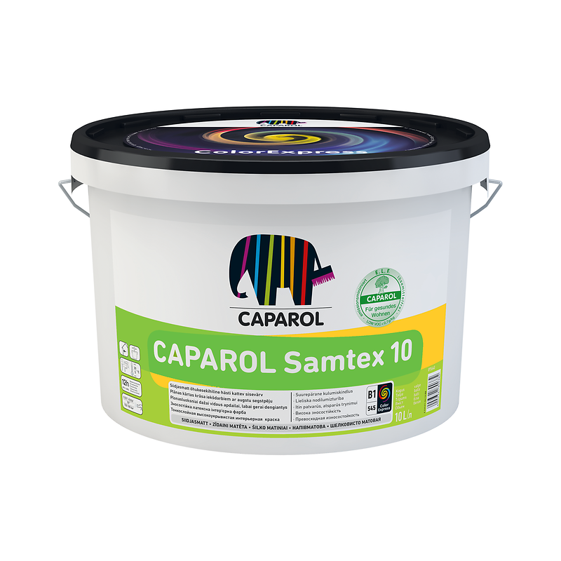 Фарба латексна CAPAROL SAMTEX 10 E. L. F. інтер'єрна, B1-біла, 10л