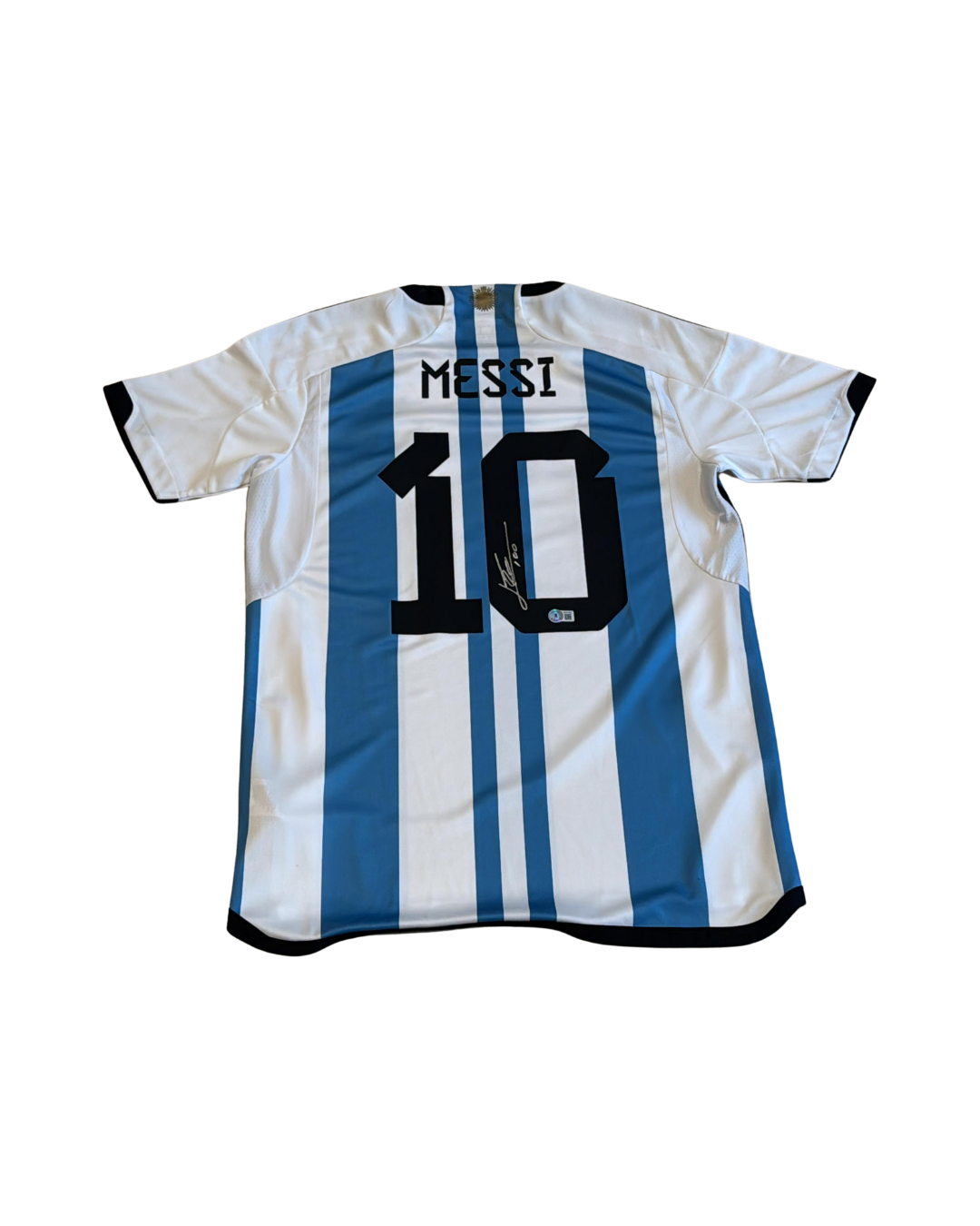 LIONEL MESSI ARGENTINA CAMPEON DEL MUNDO JERSEY SIGNED CERTIFICADO BECKETT