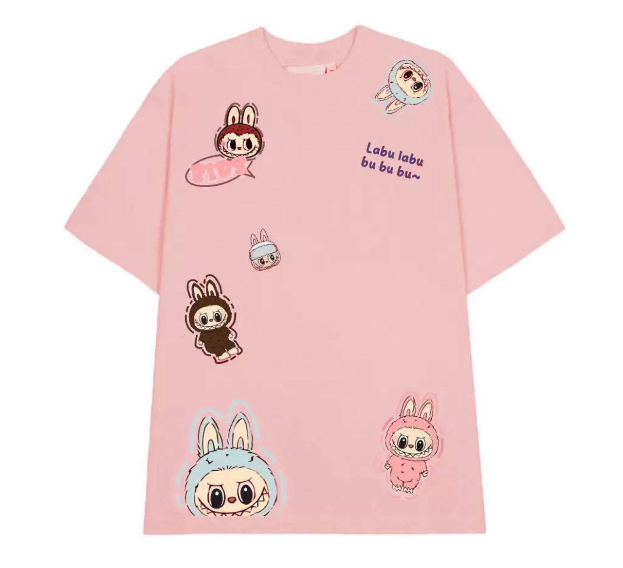 Футболка з Лабубу (Labubu) Oversize Рожева