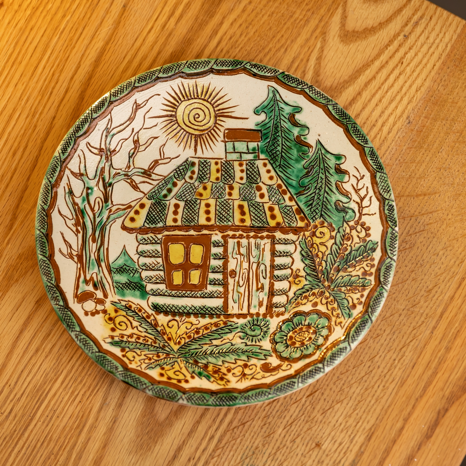 Таріль на стіну "Хатинка", 22 см