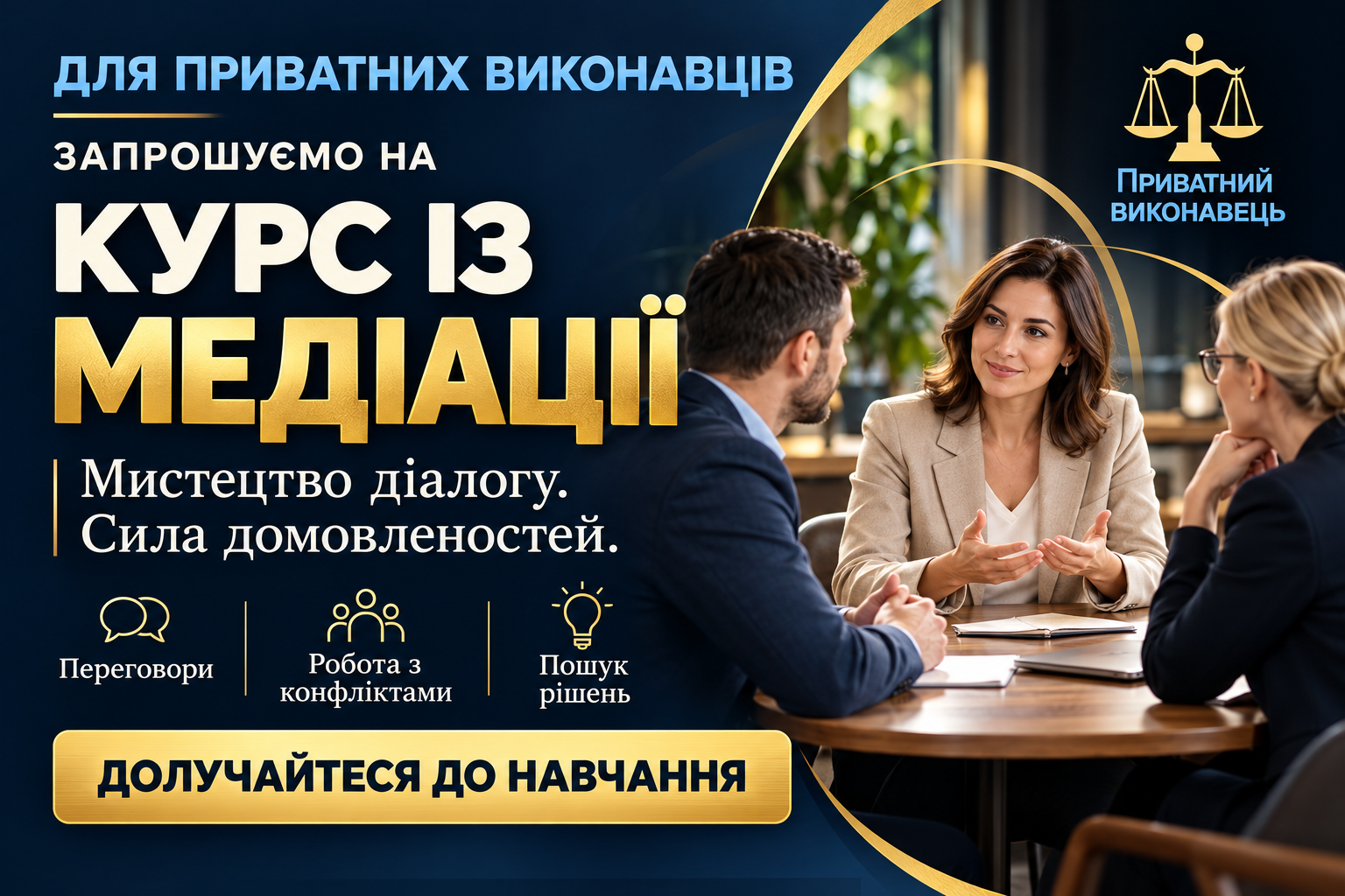 Курс медіації для приватних виконавців