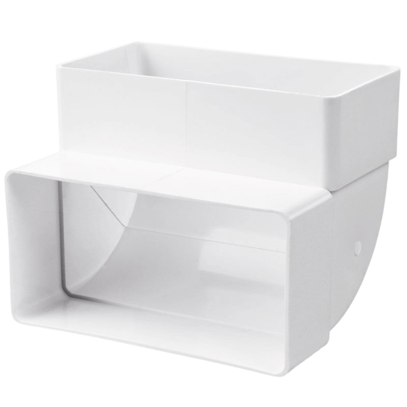 Коліно вертикальне 60х122 90 ° для плоских каналів ВЕНТС 7272