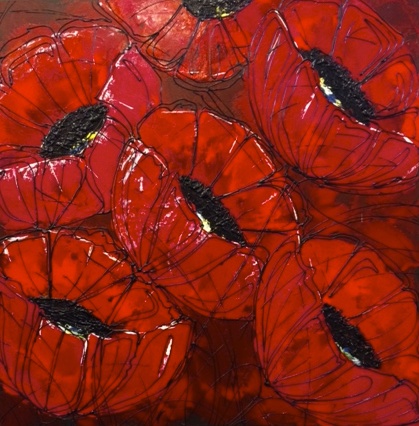 Poppies - Original Acrylic Painting 