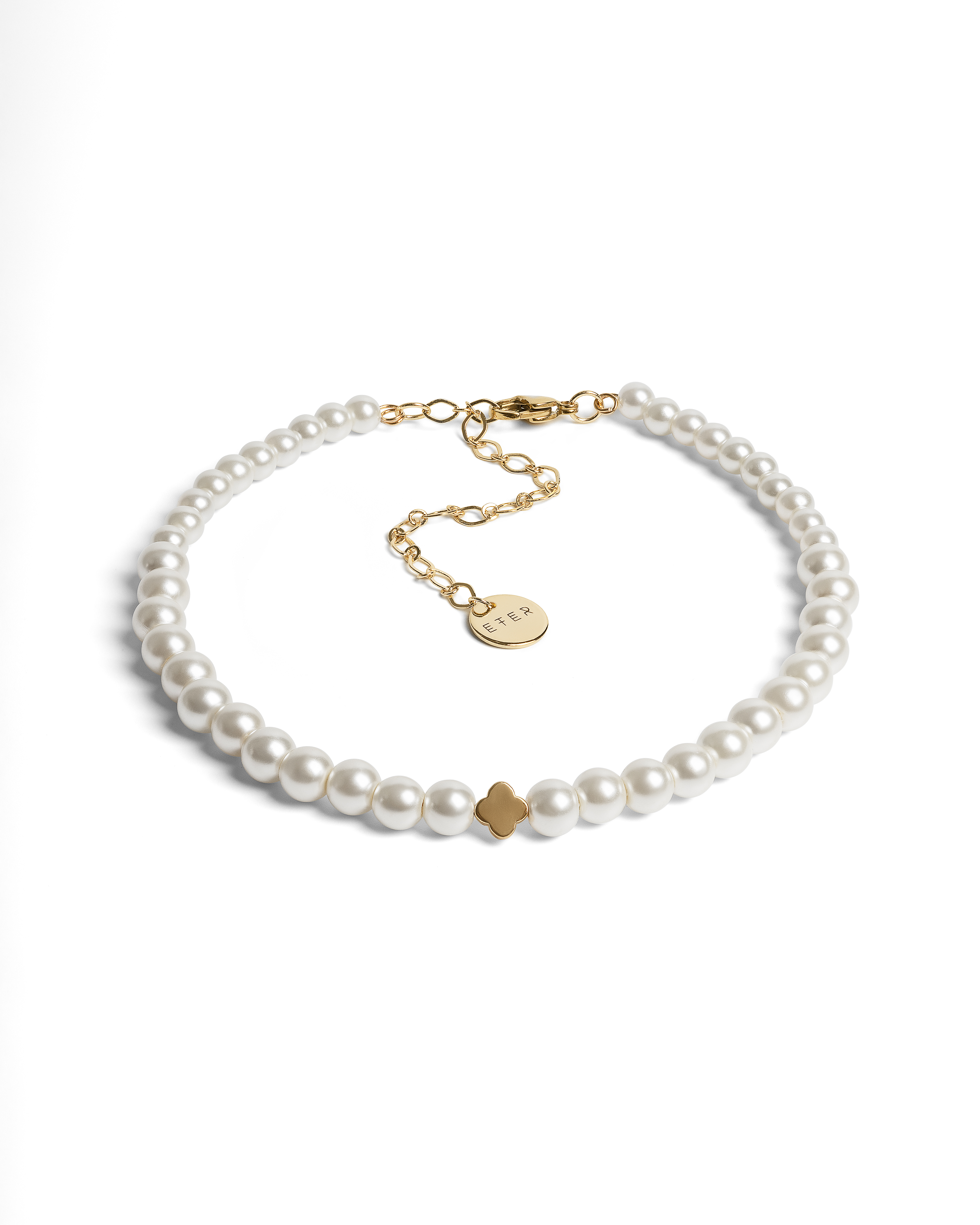 GLASS PEARLS choker golden
