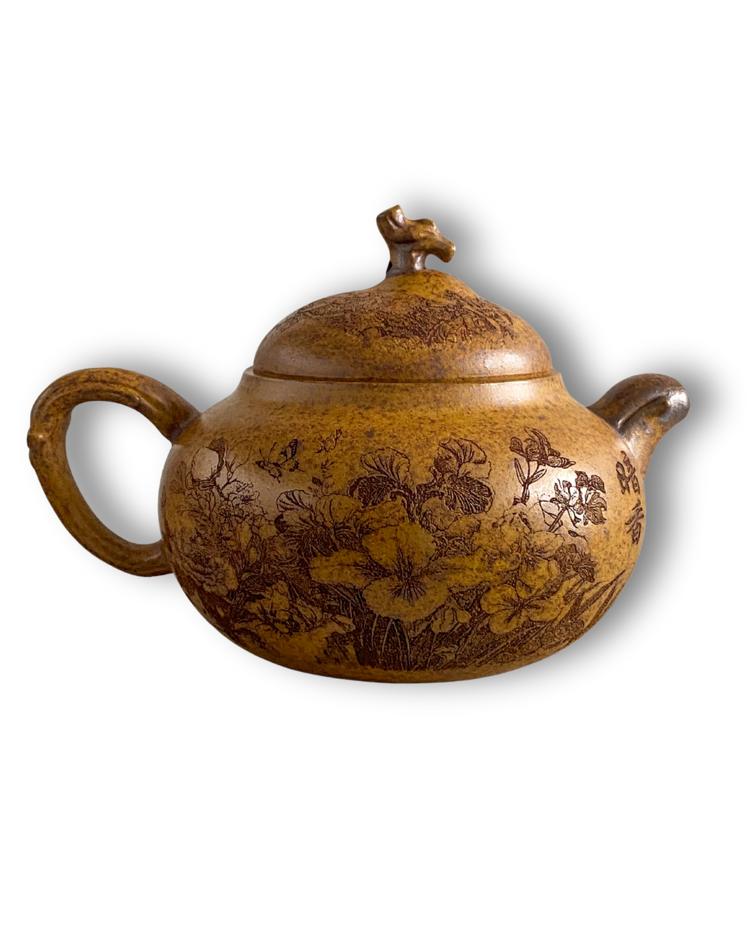 Чайник от пурпурна глина Zisha, форма тиква, (260 мл)