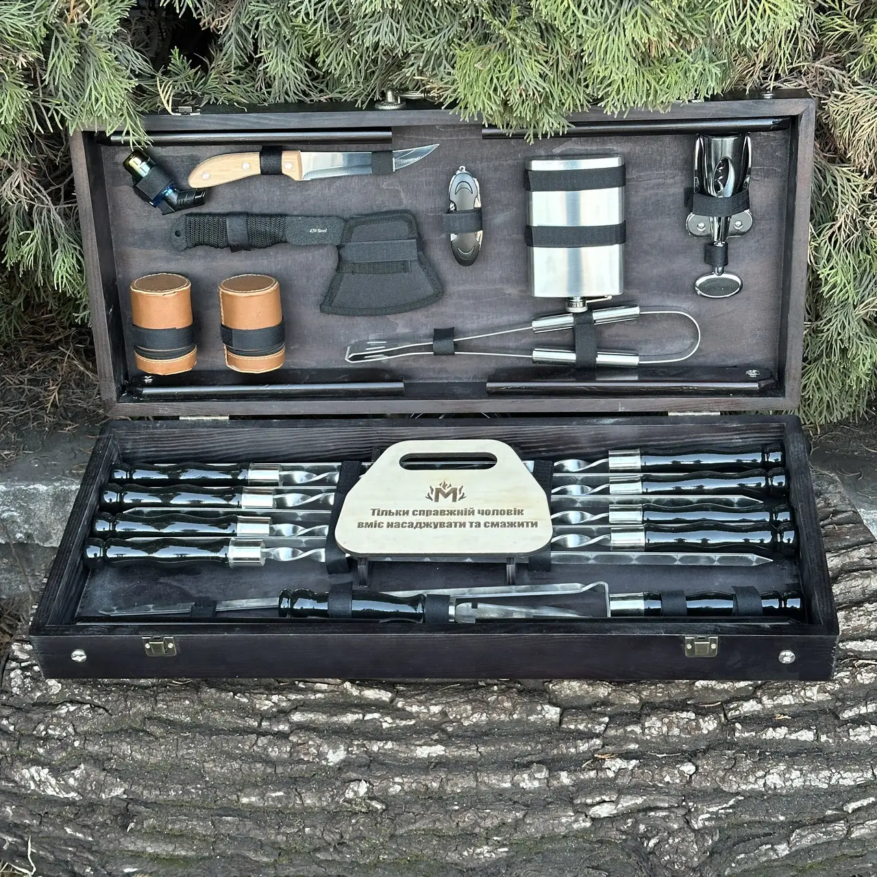 Подарунковий набір Отаман кейс-столик чорний