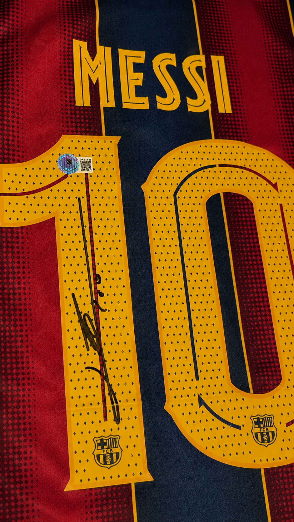 MESSI JERSEY BARCELONA #10 CERTIFICADO BECKETT