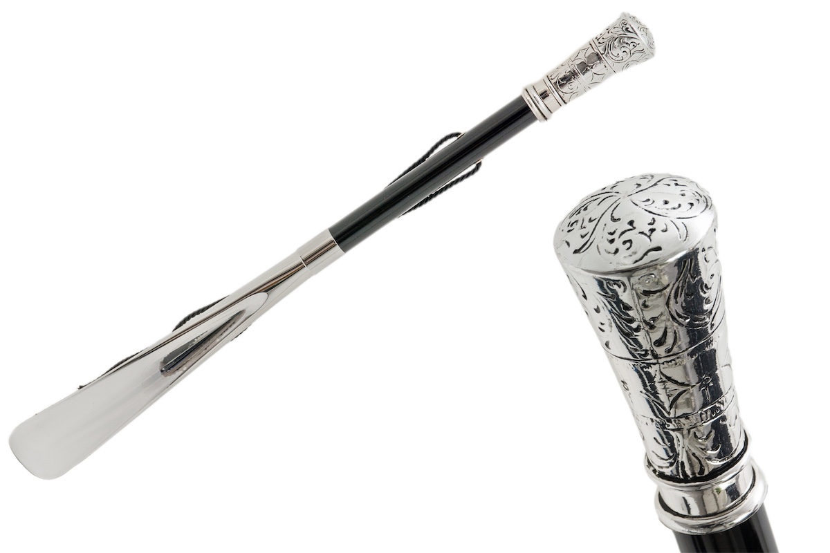 Ріжок для взуття Pasotti «Classic Silver» — італійська ручна робота, посріблена ручка