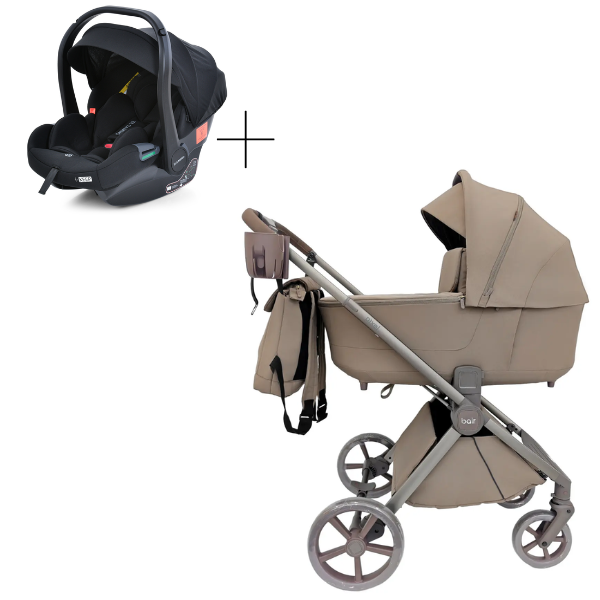 Коляска 3 в 1 Bair Pixel PT-01 Cappuccino Soft