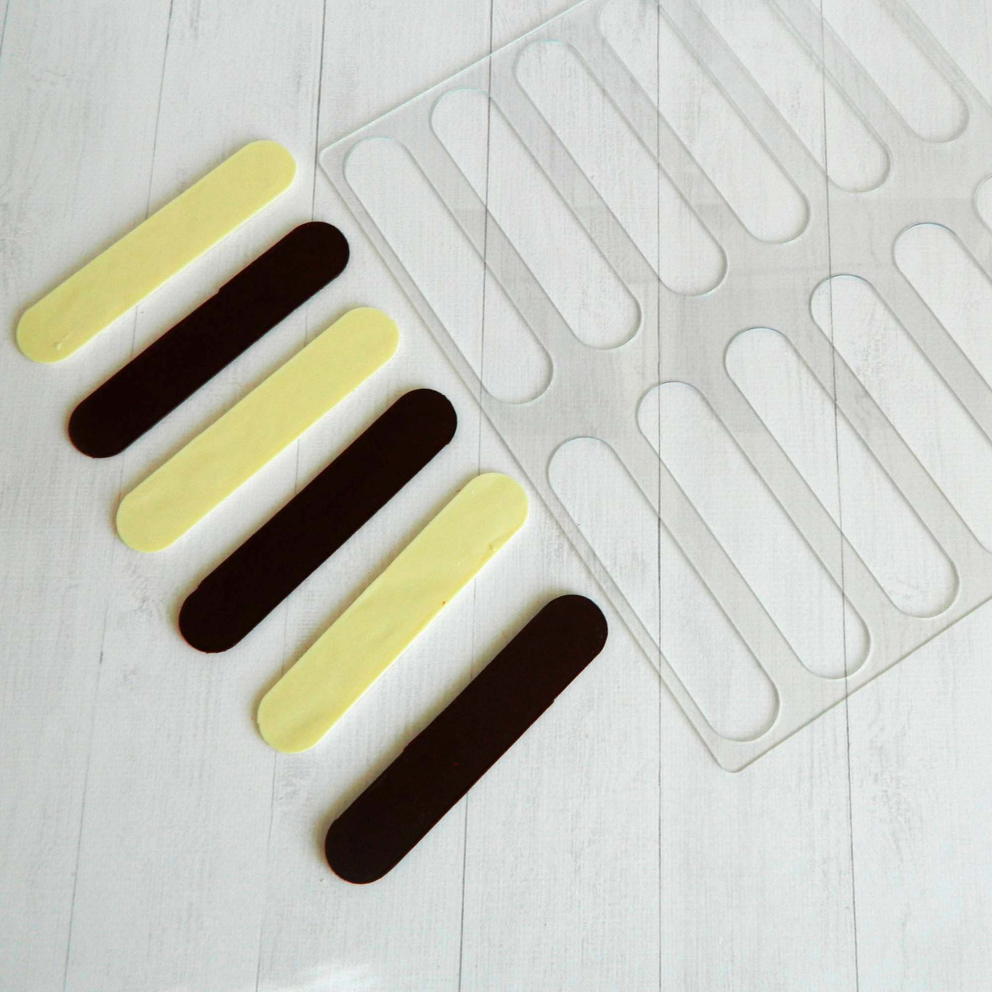 Трафарет для шоколаду "Еклер 1", 12*2,5 см