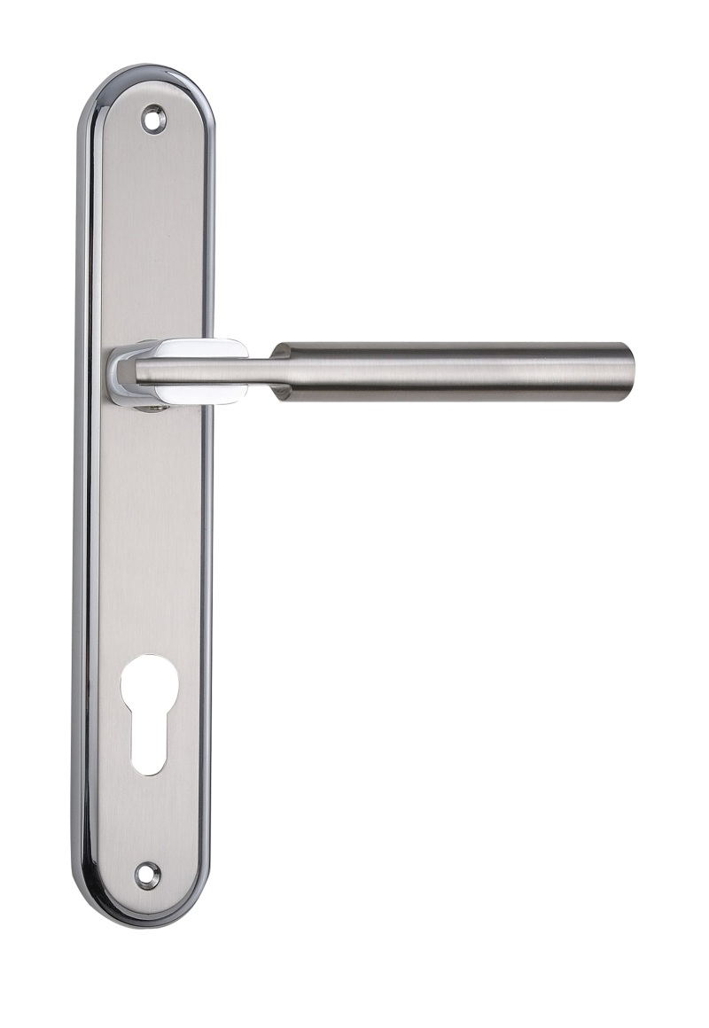 Дверна ручка на планці під ключ SIBA Asisi 85мм, матовий нікель - хром