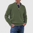 Men's Solid Color Knitted Sweater Long Sleeve | Stand Collar Sweater