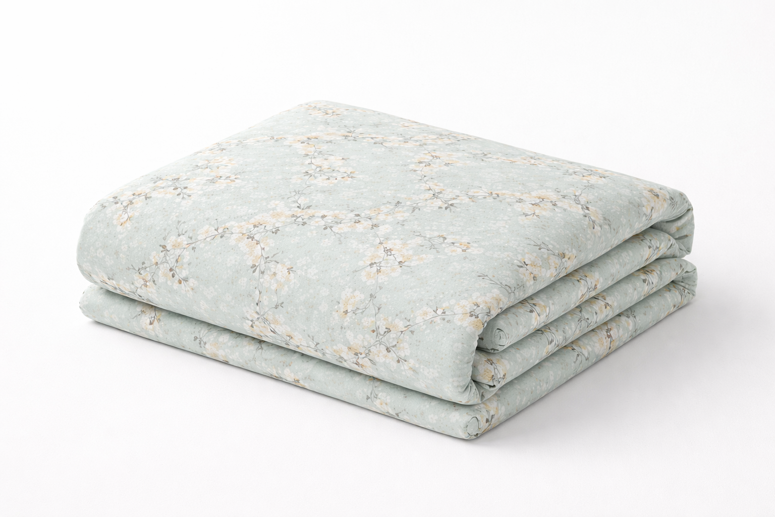 Підковдра  ранфорс принт "Букети дрібних  квітів на зеленому"