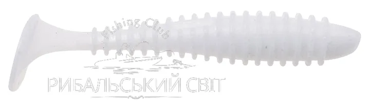 Їстівний силікон Віброхвіст Fatik PT2.8" колір  WHITE UV 71mm