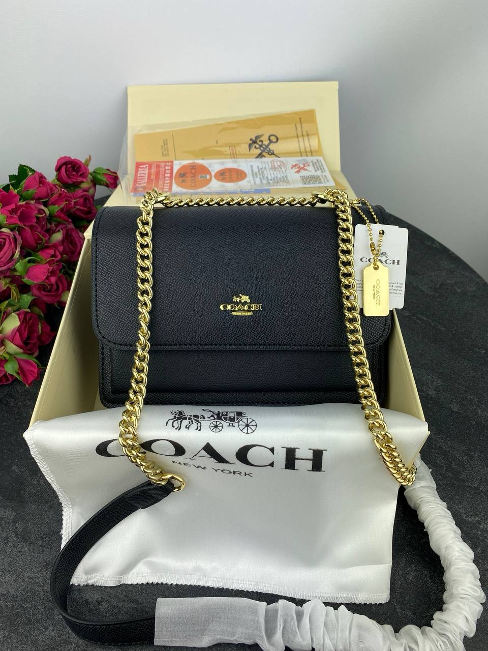 Coach Mini Klare Crossbody Black/Gold
