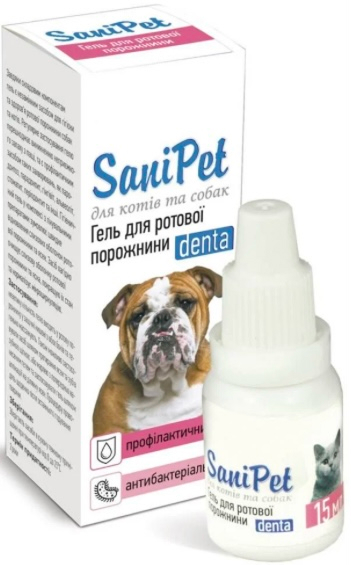 Гель ПроВет SaniPet для котів та собак для ротової порожнини 15 мл