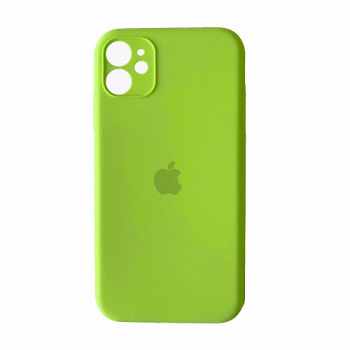 Silicone Case Full Camera Square side for iPhone 11 Party green