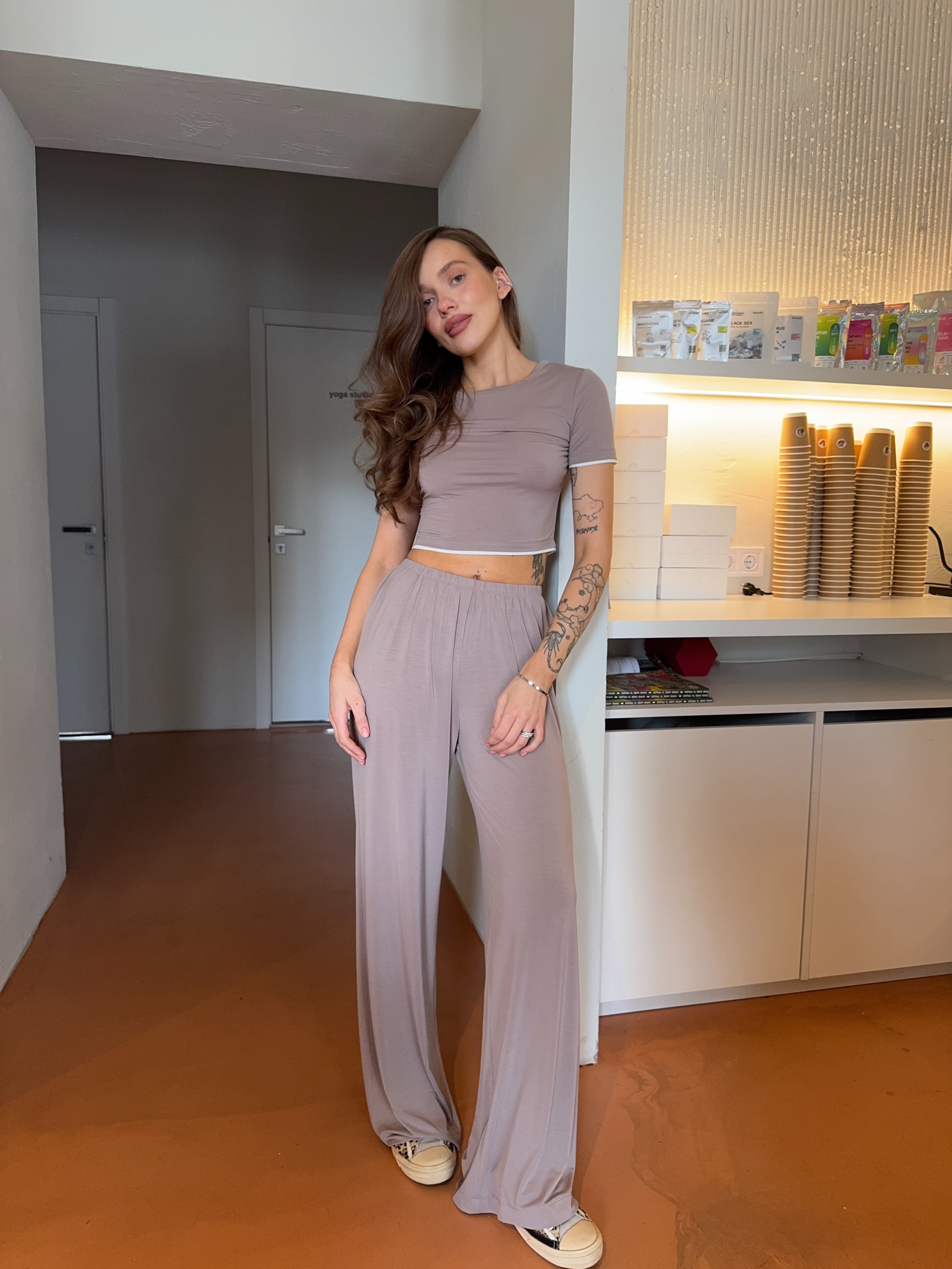 Сет shirt soft touch бежевий