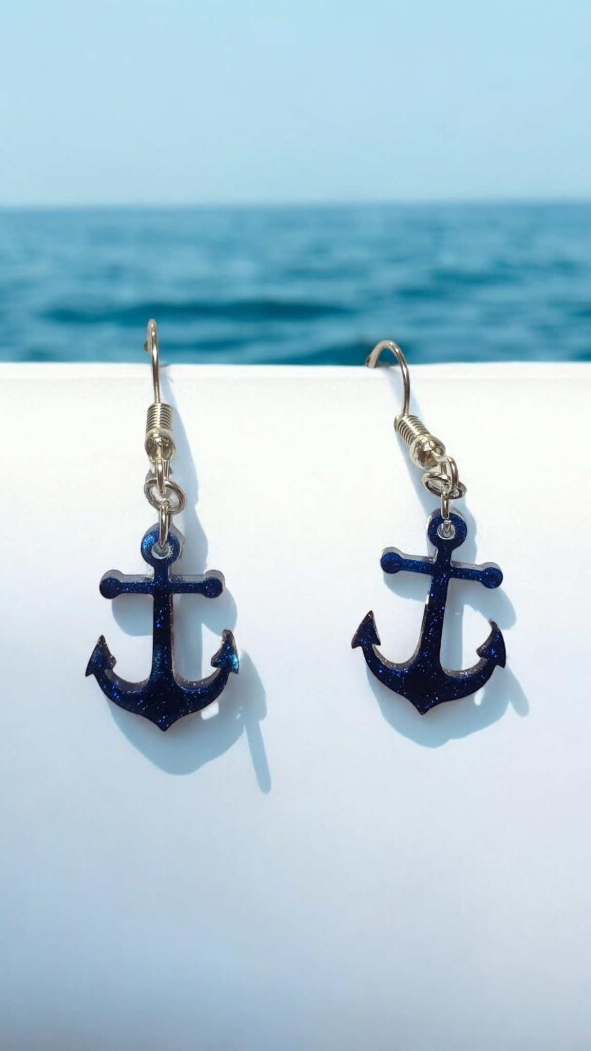 Resin Anchor Earrings