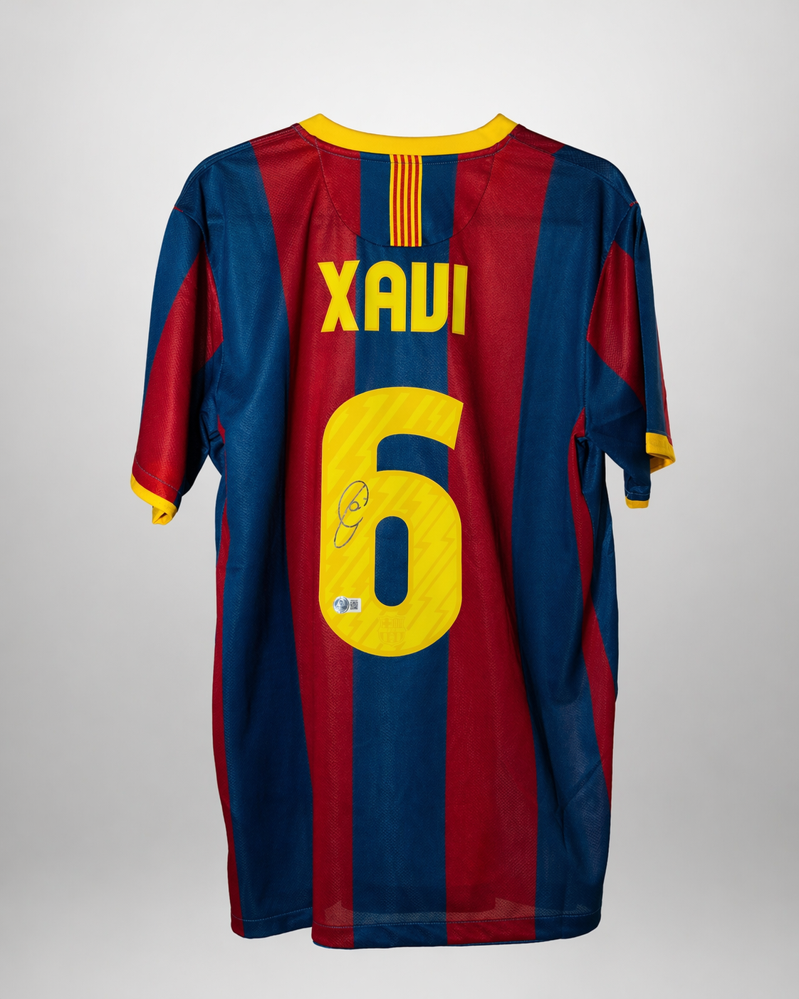 JERSEY BARCELONA XAVI SIGNED CERTIFICADO BECKETT