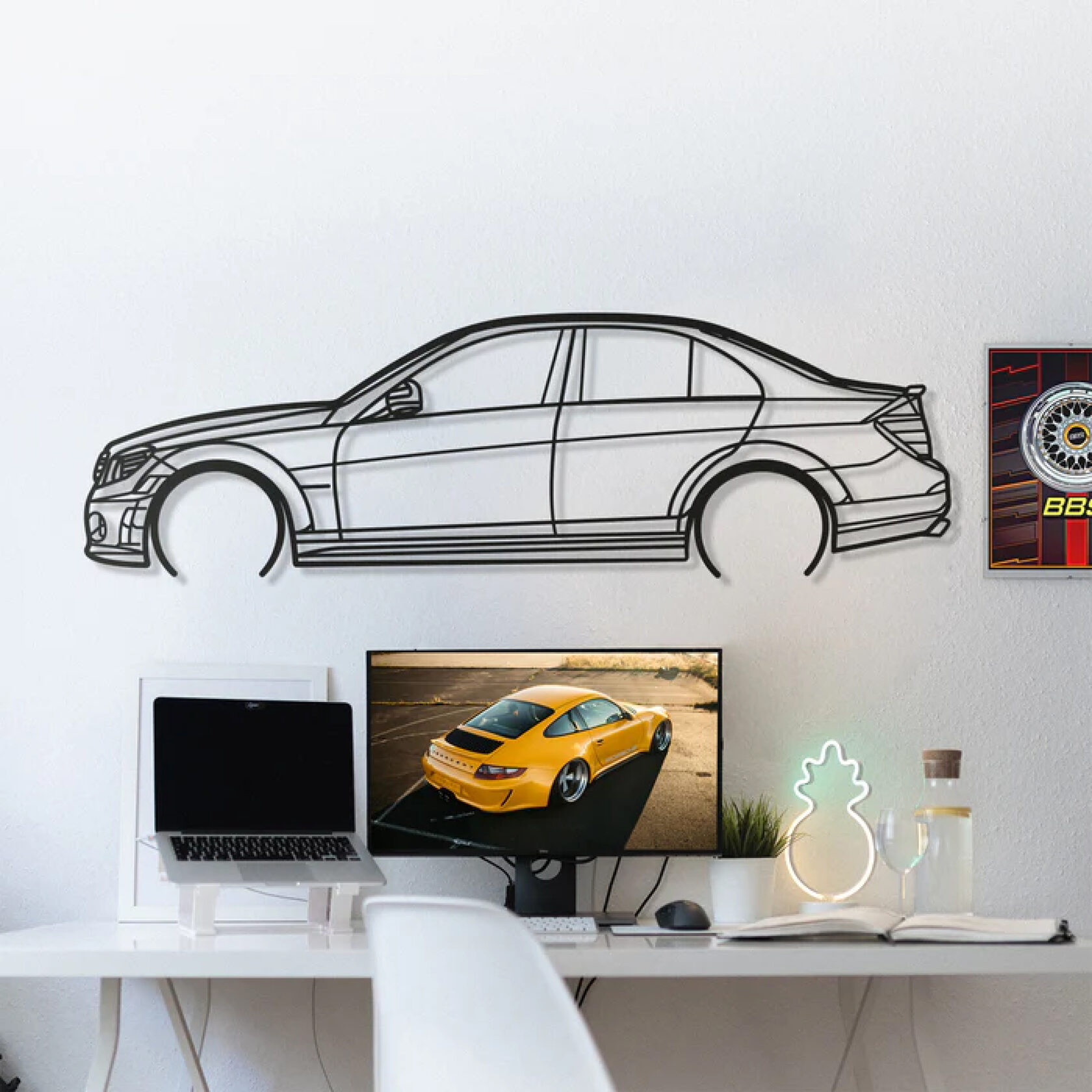 Панно дерев'яне "Mercedes C-class"