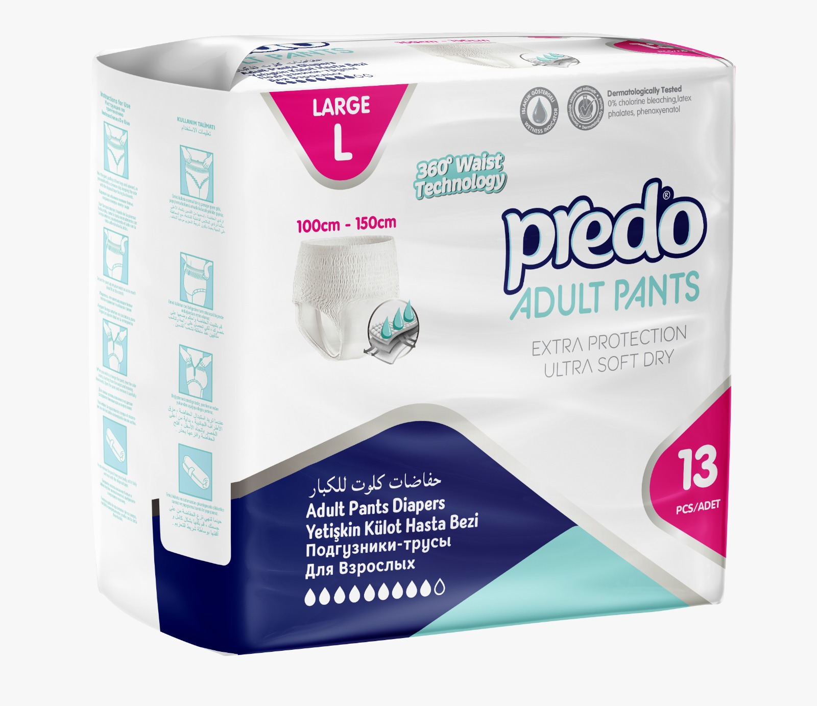 Predo Adult Pants Pielucho-majtki Large 13 szt.
