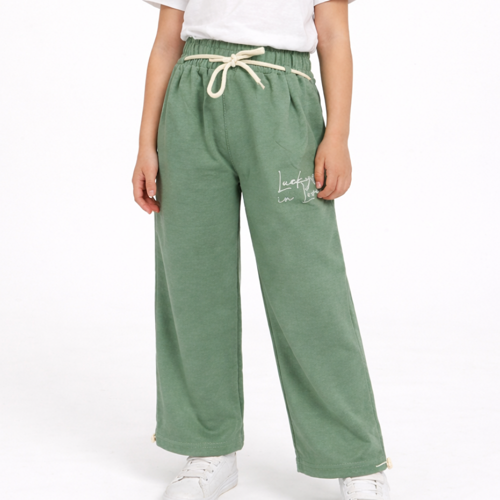 Штани спортивні, прогулянкові для дівчат від 4 до 16 років, зелені