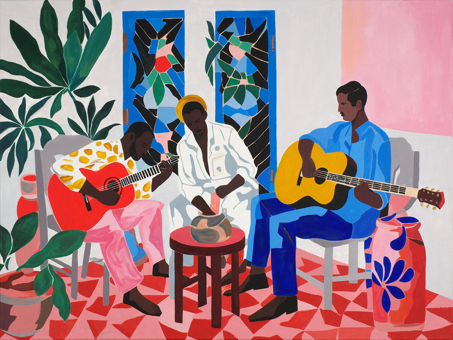 Musicians, 60x80 cm, original acrylic painting on canvas