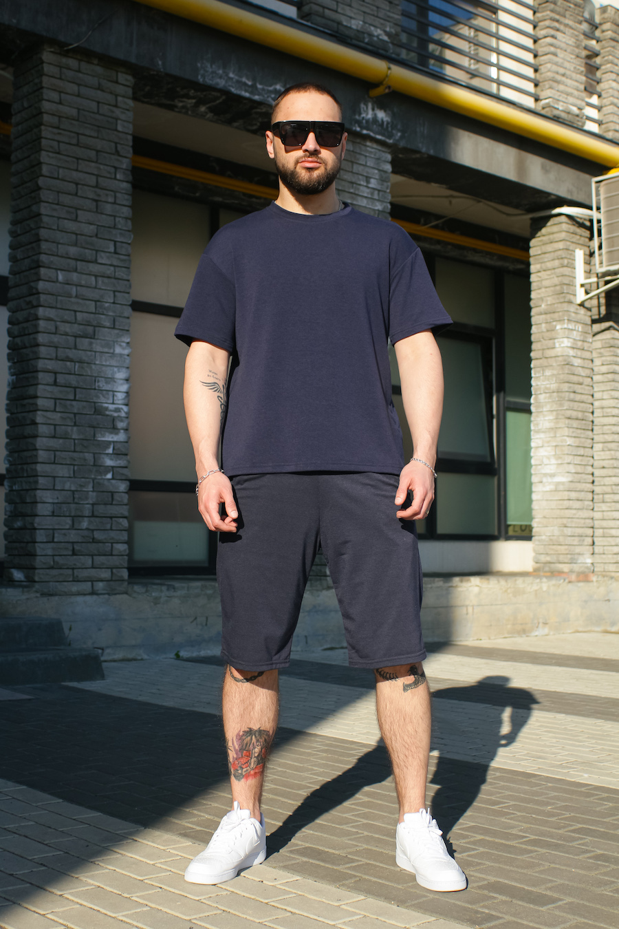 Чоловічий літній костюм футболка + шорти (S/M, L/XL, 2XL/3XL)