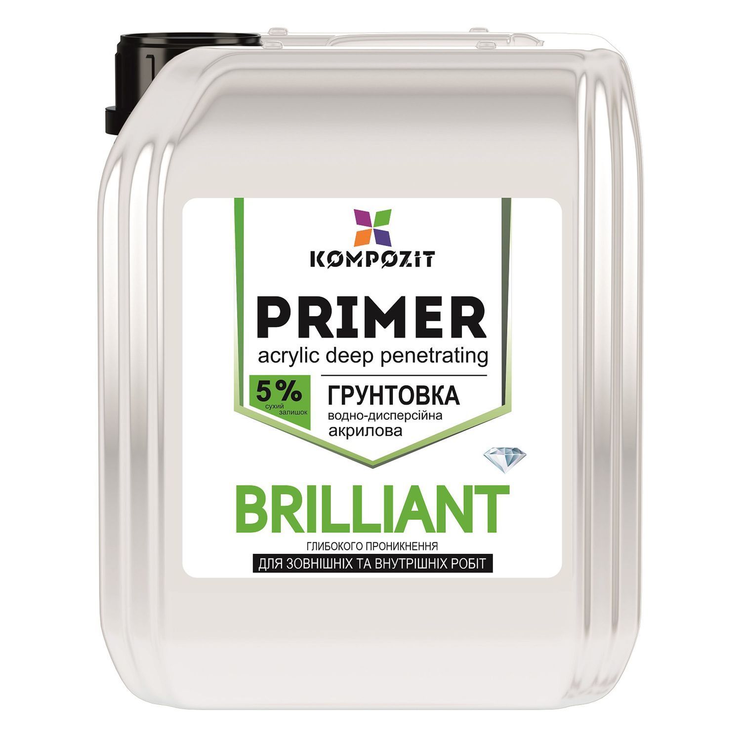 Грунтовка акрилова BRILLIANT "Kompozit", 1 л