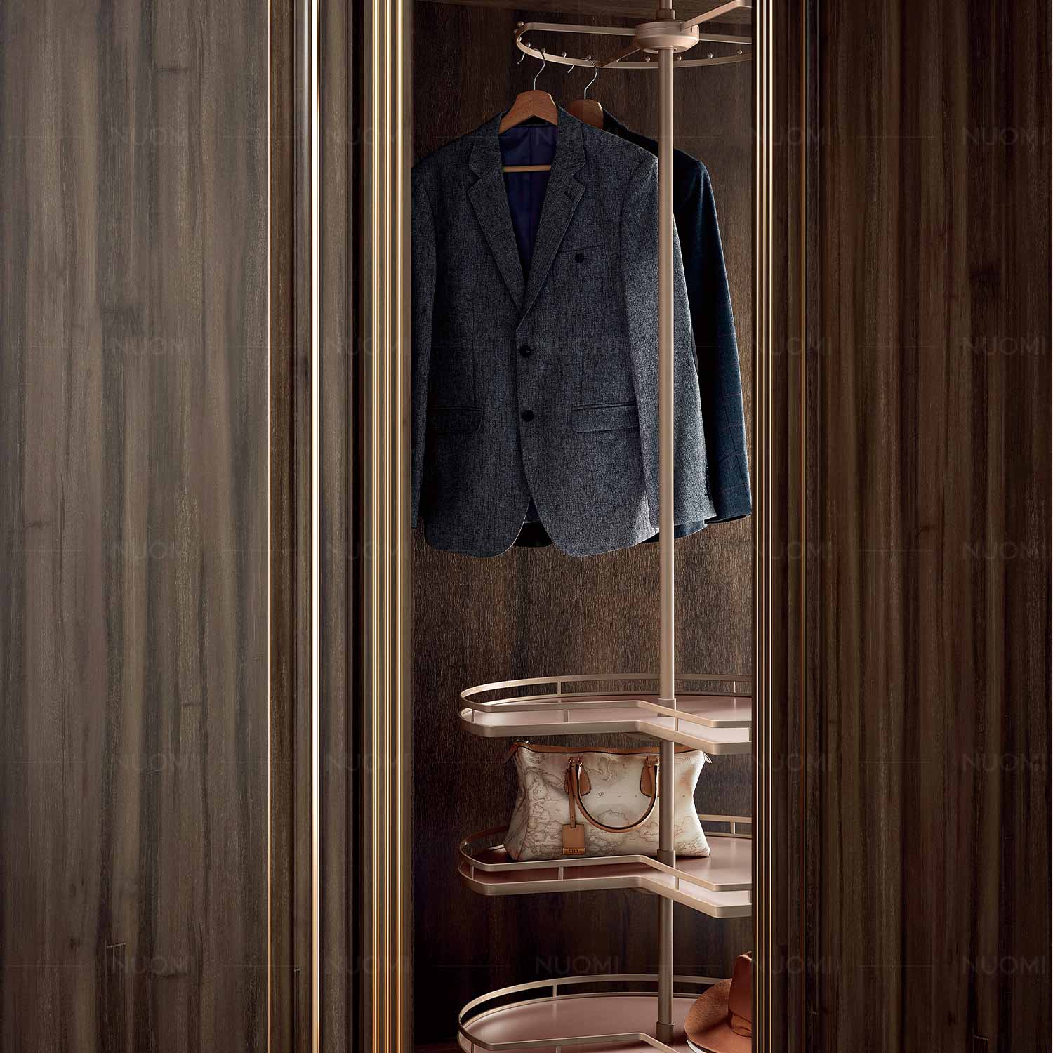 Violet Series High Rotatable Multi-functional Corner Shelf