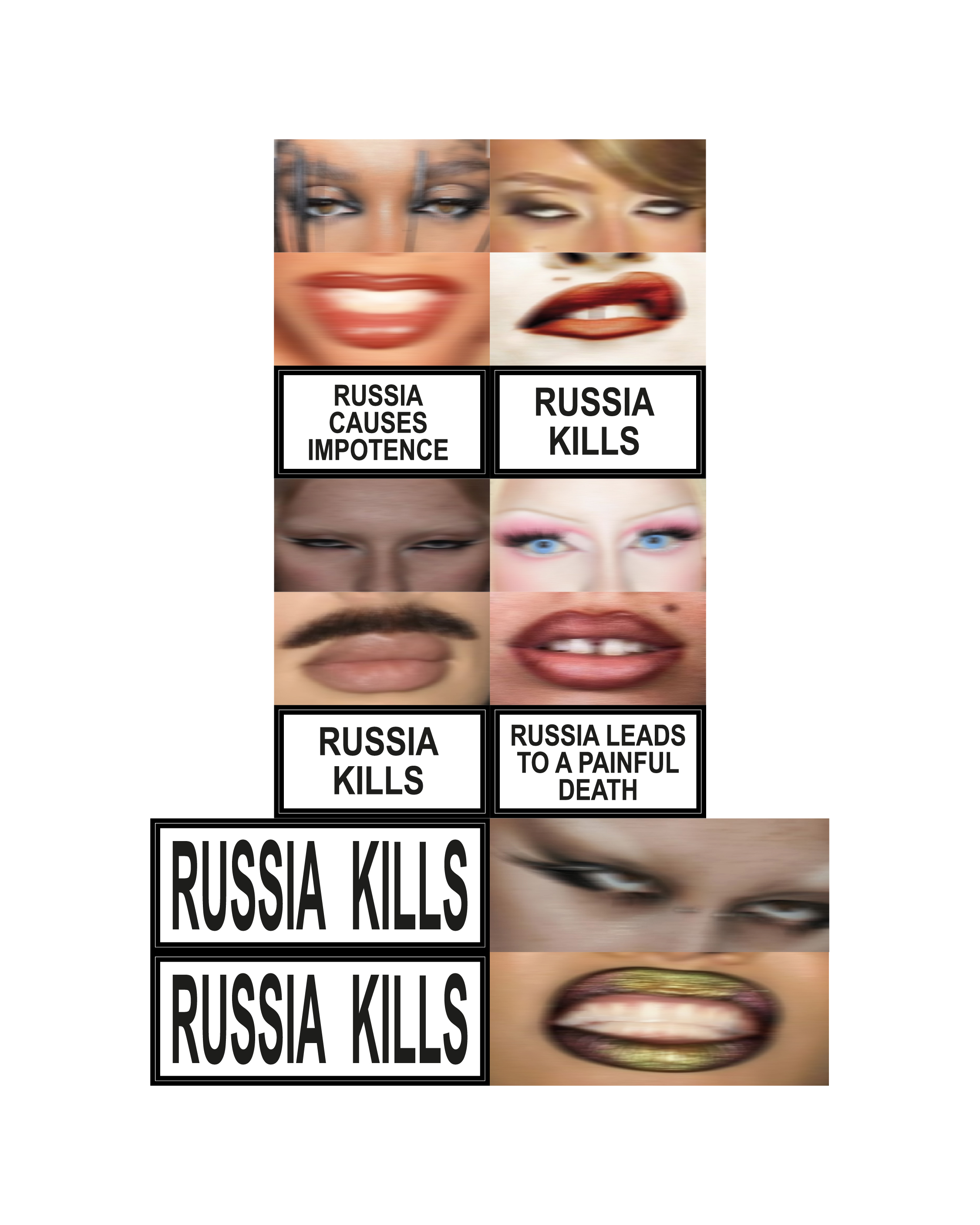 Стікерпак "russia kills" для табаку від True Stickers